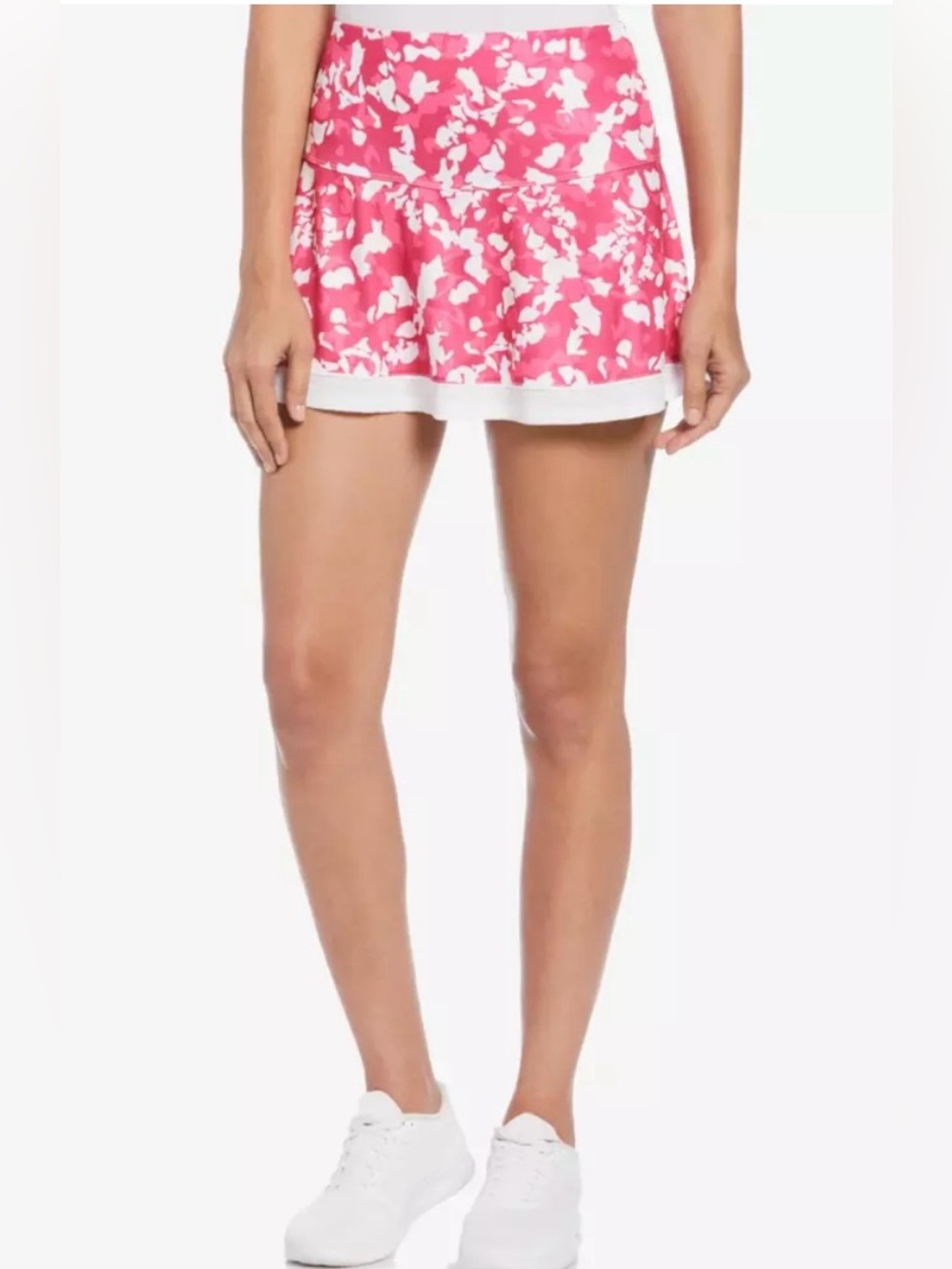 Grand Slam Pink Floral Skort with White Trim